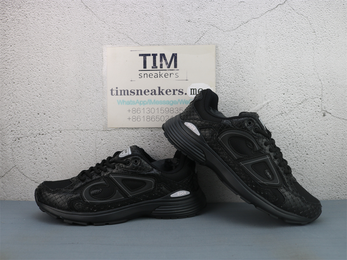 Dior B30 Black Python Skin Men Trainers